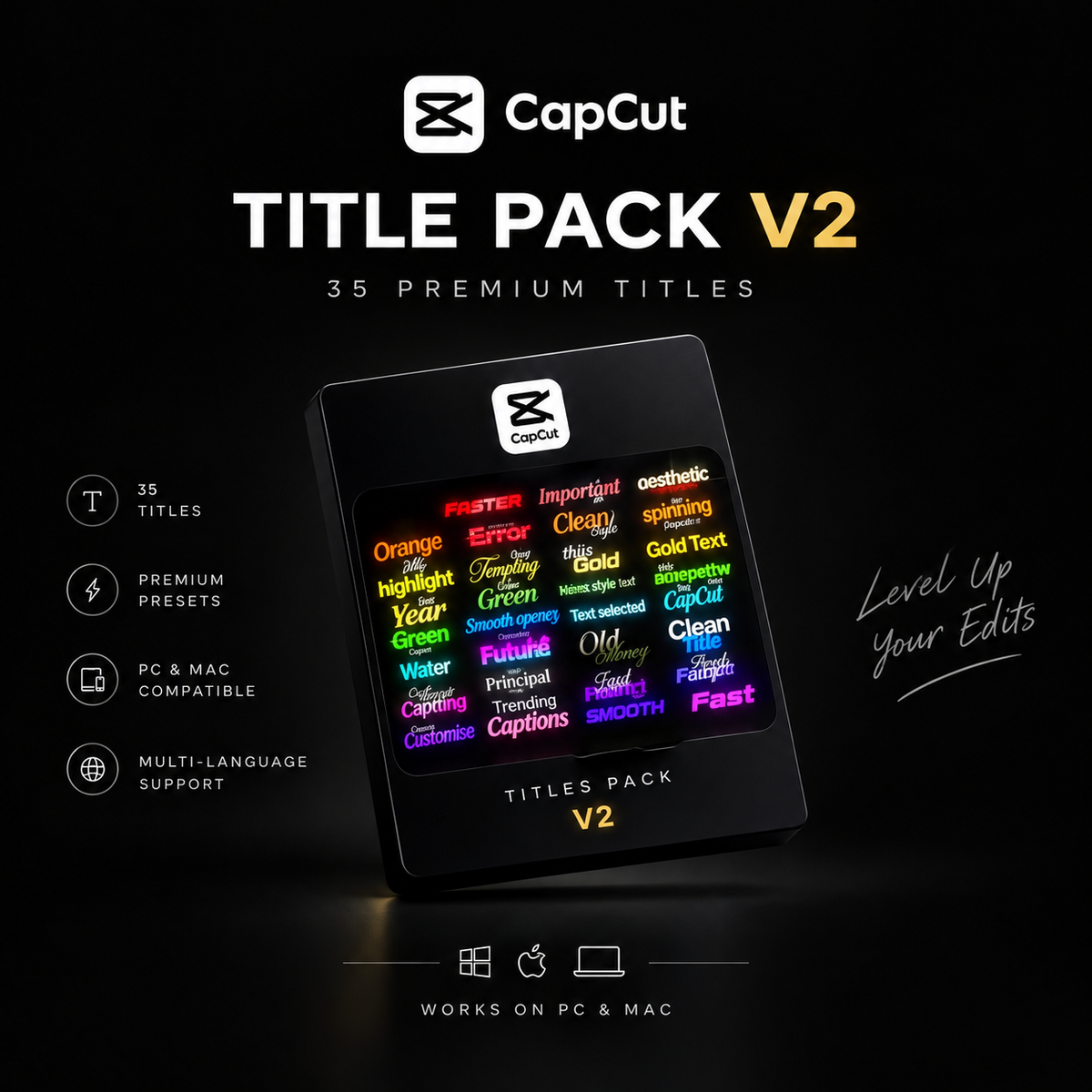 Capcut Premium Title Pack
