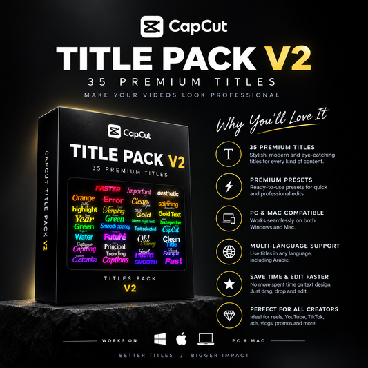 Capcut Premium Title Pack